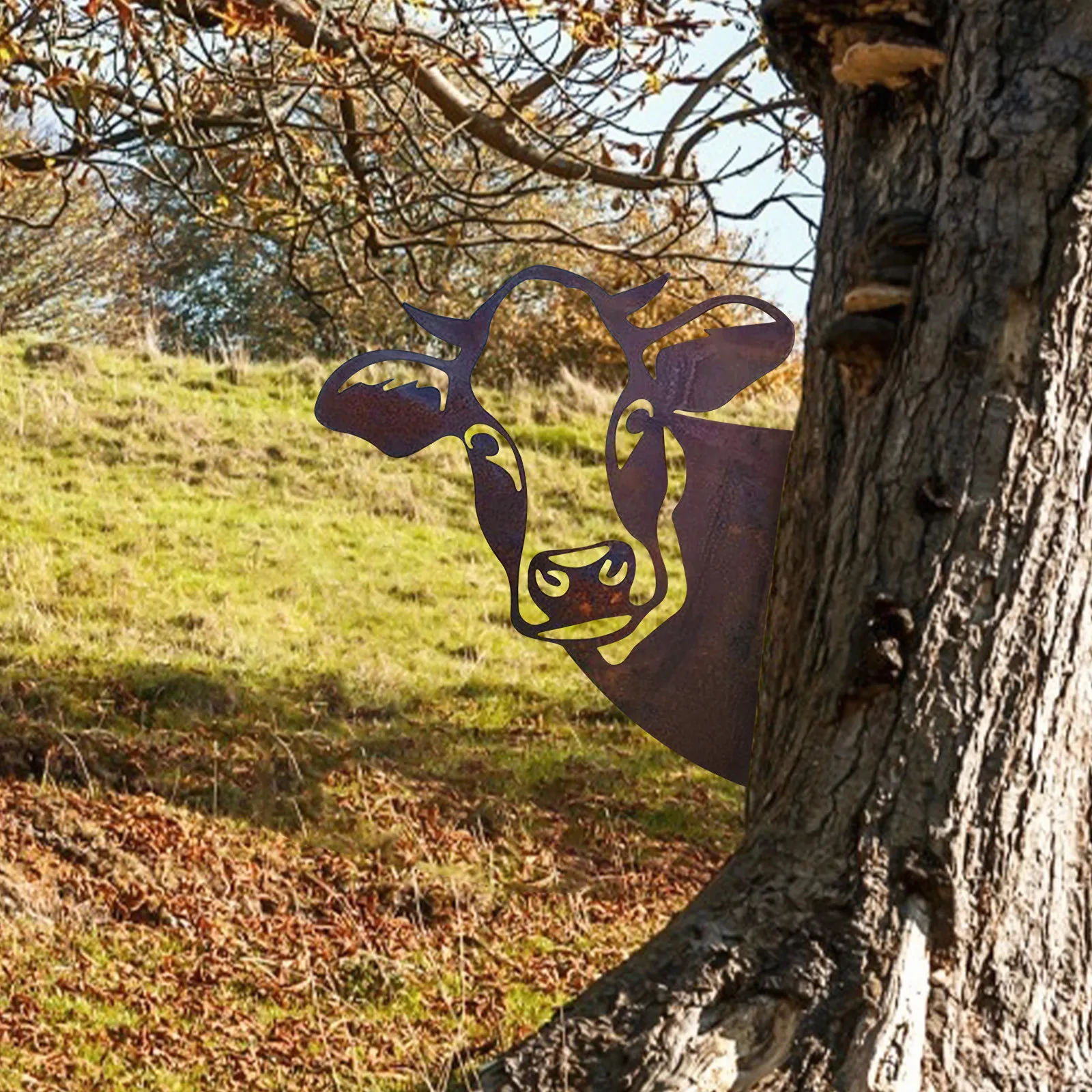 Металлические уличные украшения для сада из коровы художественная ферма двор