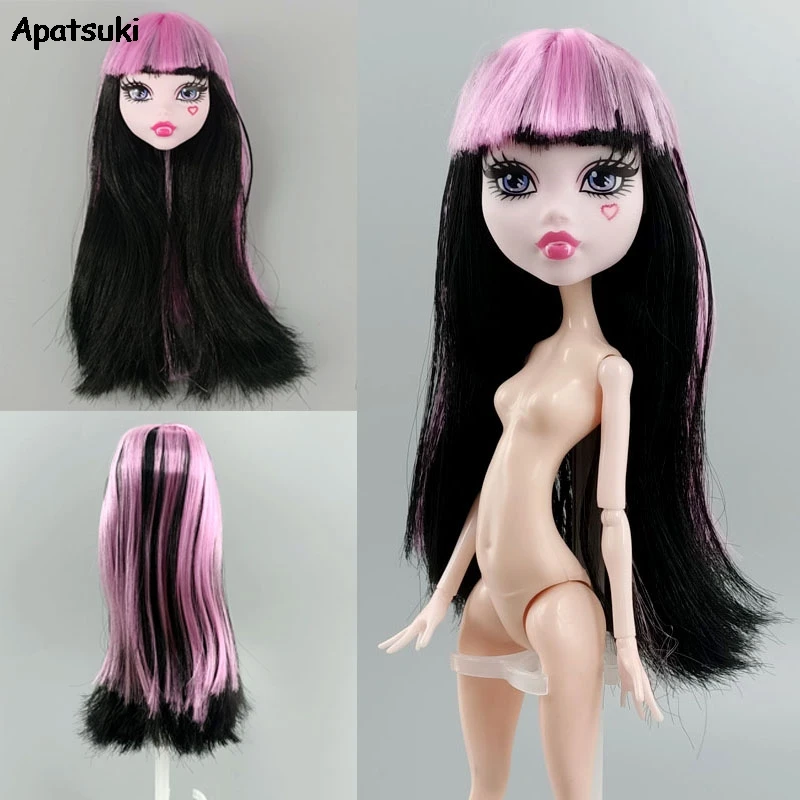 Голова куклы для макияжа с длинным париком 1/6 головы шарнирной Monster High мягкие