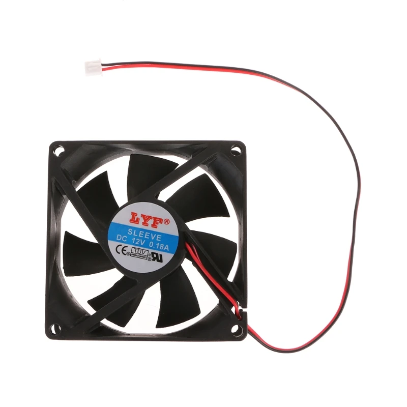 

DC 12V 2-Pin 80x80x25mm PC Computer CPU System Heatsink Brushless Cooling Fan 8025