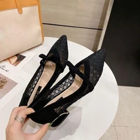 fashion women pumps brand office lady shoes low heeled woman footwear pointed toe square heels 3cm high heels chaussure femme