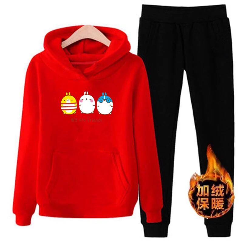 T03 3xl с любимыми персонажами из мультфильмов толстовки капюшоном и штаны комплект
