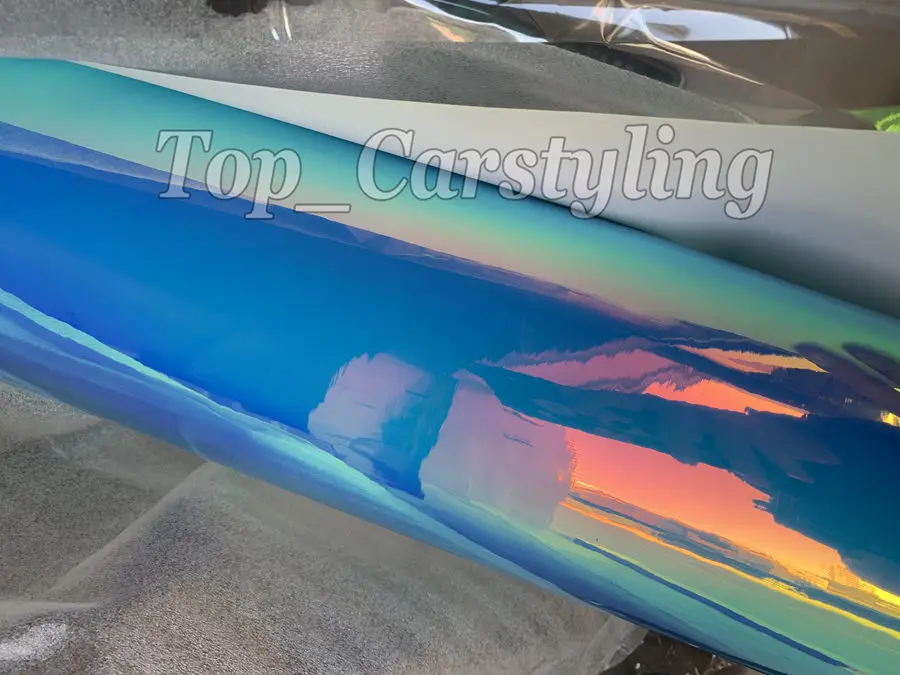 Синий хамелеон Нео хром виниловая автомобильная пленка S-пленка полное покрытие