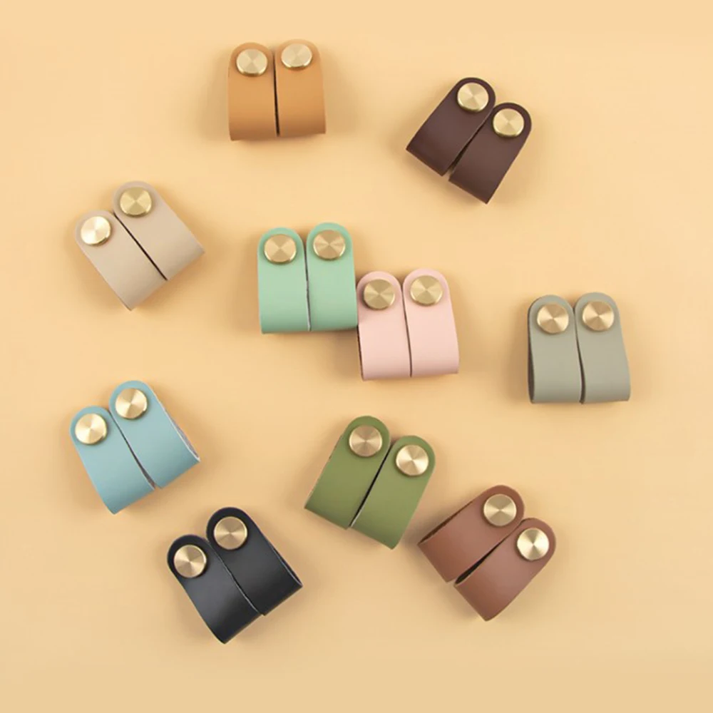 

2021 new Fashion Nordic Furniture Drawer Knob Brass Wardrobe Cupboard Cabinet Handle Door Pulls Eco-Friendly Artificial Leather