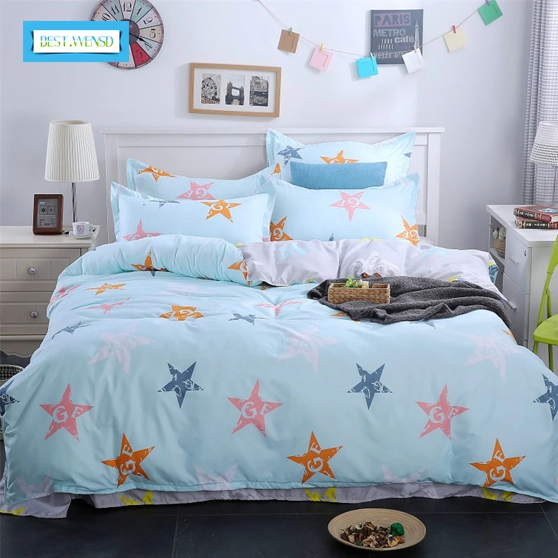 2021 семья дети постельное белье из хлопка высокого качества с простой мультфильм