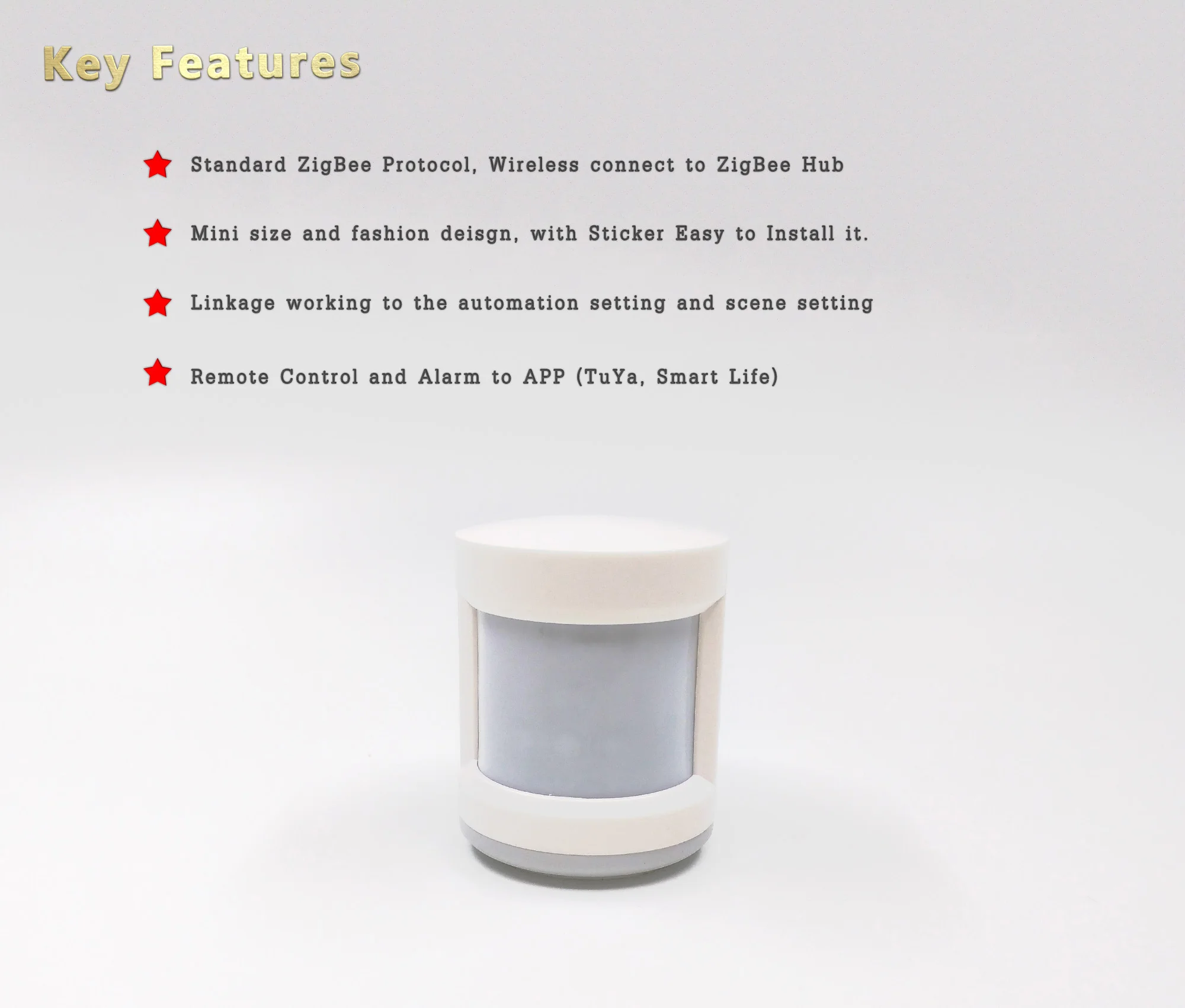 Smart9 ZigBee PIR Датчик Детектор движения работает с TuYa ZigBee концентратор, человеческого тела обнаружения движения, питание от TuYa