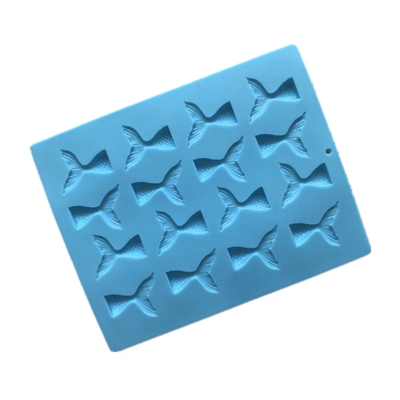 

Силиконовая форма «рыбий хвост», многоразовая силиконовая форма для выпечки ледяных конфет, шоколада, духовки, морозилки, можно мыть в посу...