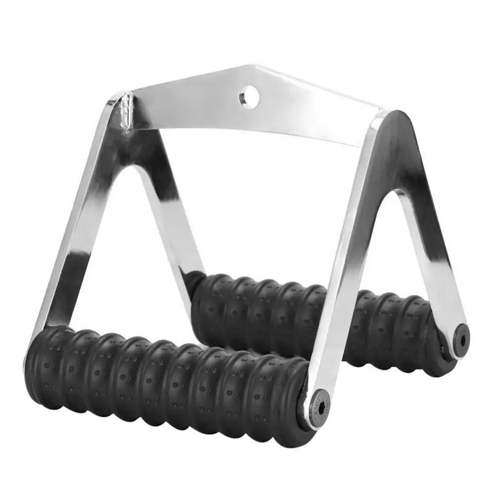 

Heavy Cable Machine Pull Down VBar Handle Rowing Machine Double Dhandles Steel Cable Attachment Handles For Fitness Accessory