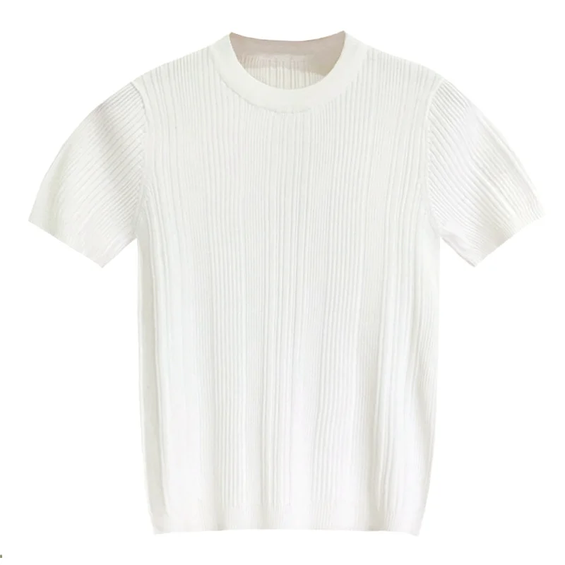 Мужская Трикотажная футболка с круглым вырезом коротким рукавом