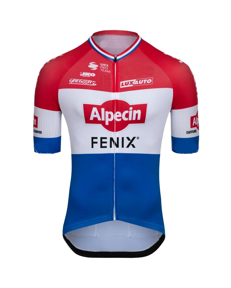 

2021 ALPECIN FENIX PRO TEAM NL CHAMPION ONLY SHORT SLEEVE CYCLING JERSEY SUMMER CYCLING WEAR ROPA CICLISMO WITH POWER BAND