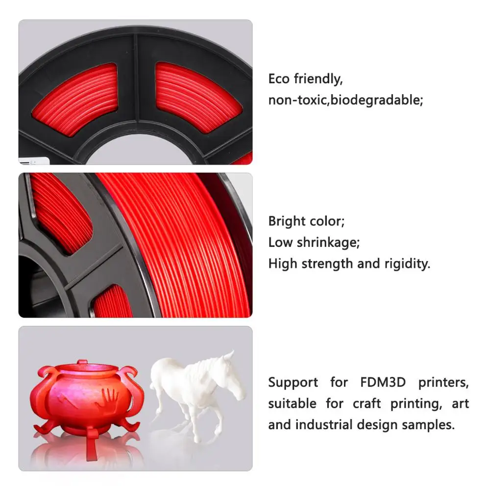 SUNLU 1 кг PLA 3D принтер Cunsumtion новая Pla 75 мм нить с RoHS Reach Diy модели печати специальные