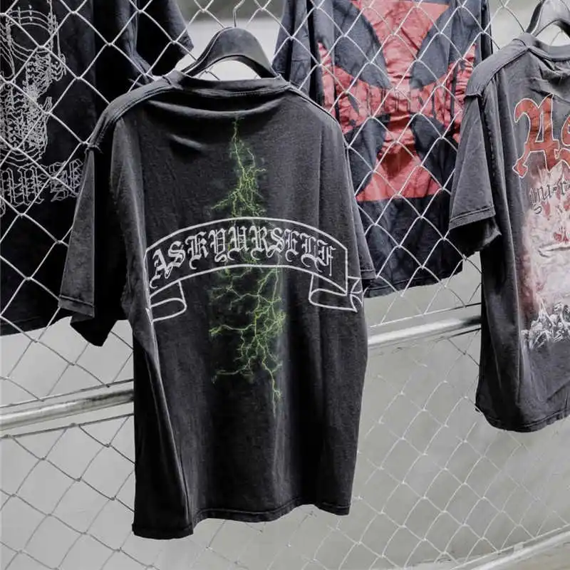 

Vintage Oversized Askyurself T Shirt Men Women 1:1 High Quality Askyurself T-shirt Top Tees