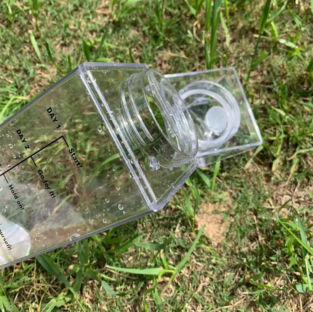 Бутылка для воды со временным маркером без БФА пластиковая бутылка молочной 1000