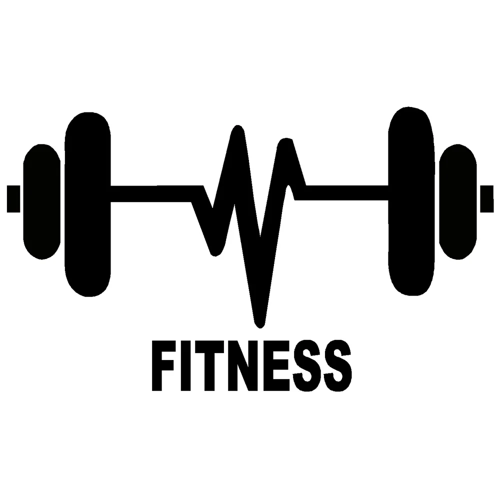 Weightlifting Barbells Fitness Gymnasium Gym Sport Vinyl Wall Sticker Decal for Home Decor boys gift | Дом и сад