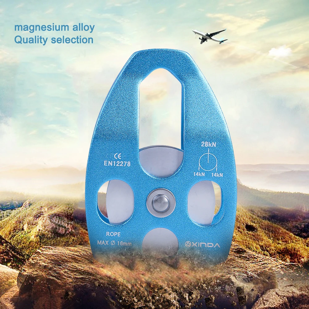 

Альпинистский шкив с фиксированной веревкой 28 кН, алюминиевый сплав, уличный подшипник, подъемное оборудование, портативный уличный элемен...