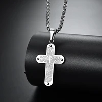 lightning offers free shipping cross bible army long pendant necklaces titanium steel jesus believer collar man custom jewelry