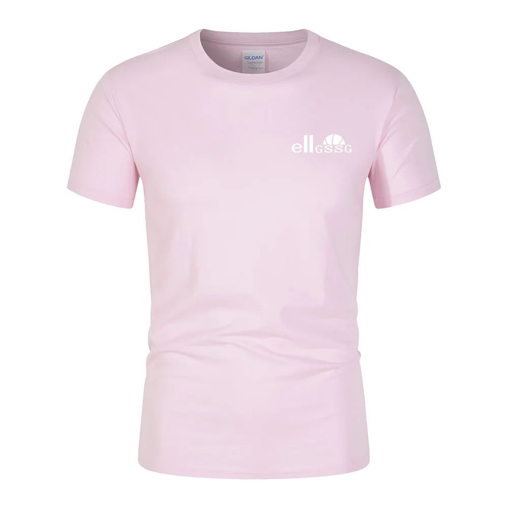 

Casual men's breathable sports short-sleeved shirt solid color printing simple wear-resistant quick-drying running track suit