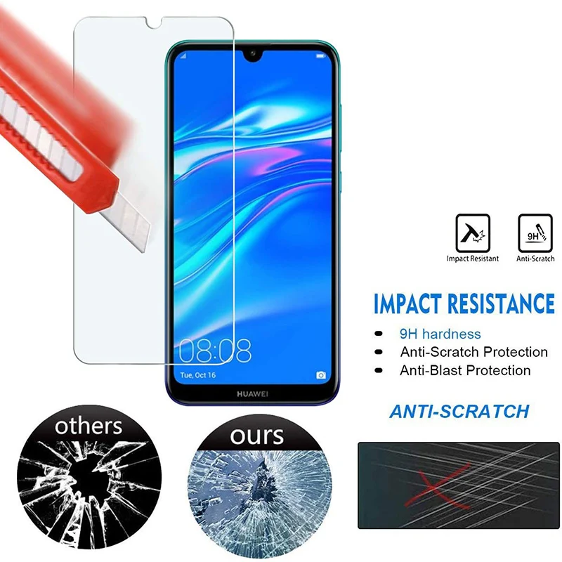 1-3 шт Защитное стекло для Huawei Y9 2018 y7 prime 2019 закаленное pro Защитная пленка экрана |