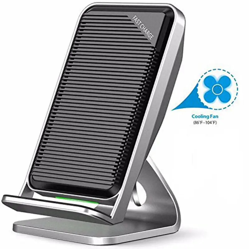 Top Fast Wireless Charger 10W With Cooling Fan Ultra Slim Stand Pad Mat For X 8 Plus S8 S7 S6 | Электроника