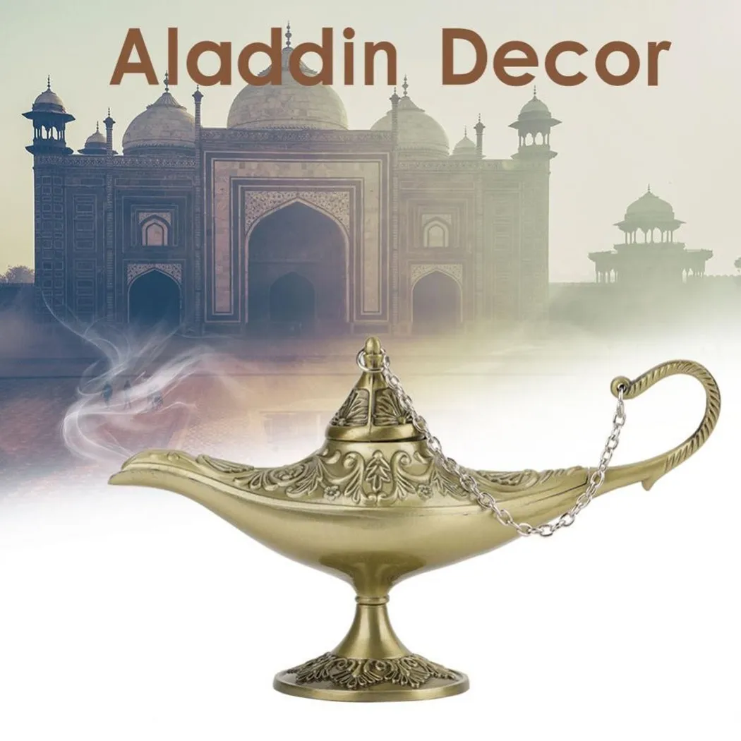 

Aladdin лампа 12*4*8 см, ретро легендарный цвет Аладдина, Джина, светильник для желаний, кастрюля для хранения, жемчужины, подвесные бусины