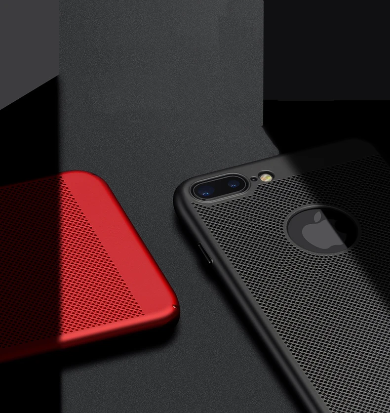 Ультра тонкий телефон чехол для iPhone 6 6s 7 8 Plus полые теплоотвод Чехол Жесткий ПК 5 5S