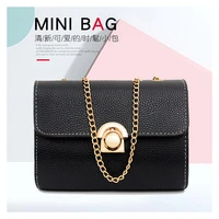 2021 new korean version of the small square bag pu leather fashion lychee pattern solid color messenger bag diagonal bags