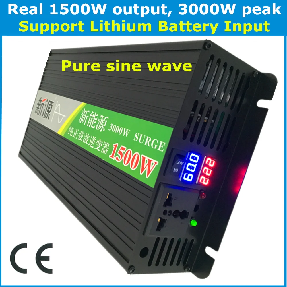 1500W Выход &amp 3000 Вт пиковый DC48v 60v постоянного тока до AC220v 110 В немодулированная