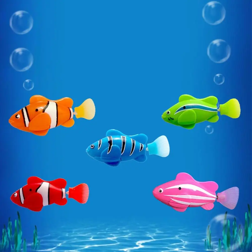 

1pc Electronic Pet Fish Bionic Swimming Fish Diving Robot Baby Bathtub Bath Gift Electronic Sensing Fish Deep Sea Fish Tank Toys