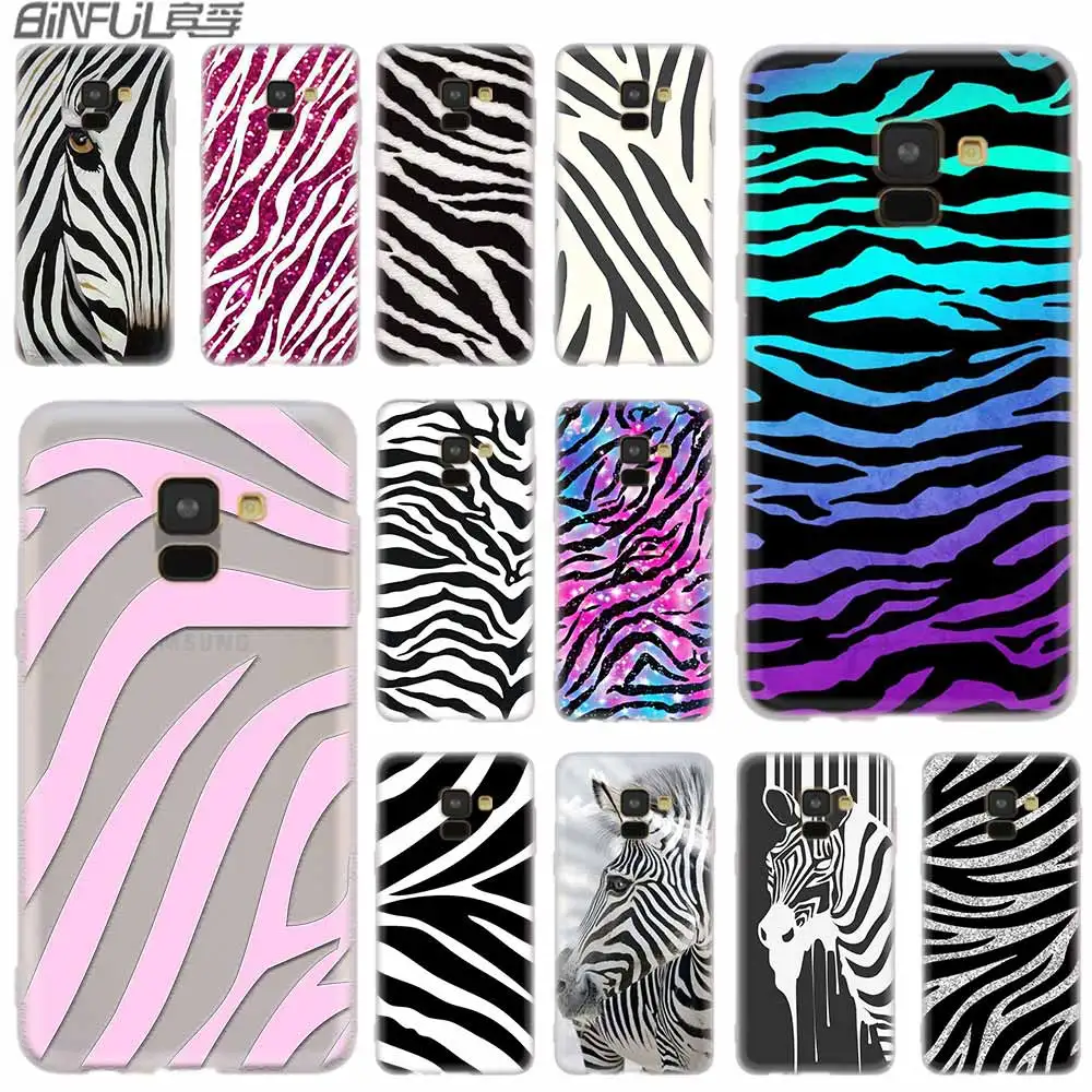 Детский полосатый комплект с принтом Зебра силиконовый чехол для Samsung A10 A10S A10E A20