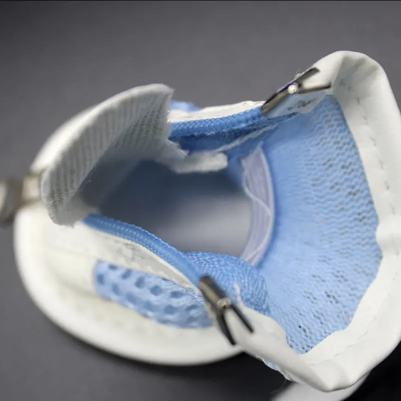 Летние ботинки для маленьких собак Slip Resistant Mesh Puppy Boots, водонепроницаемые ботиночки из PU кожи для средних собак, кроссовки для домашних животных, защита лапы.