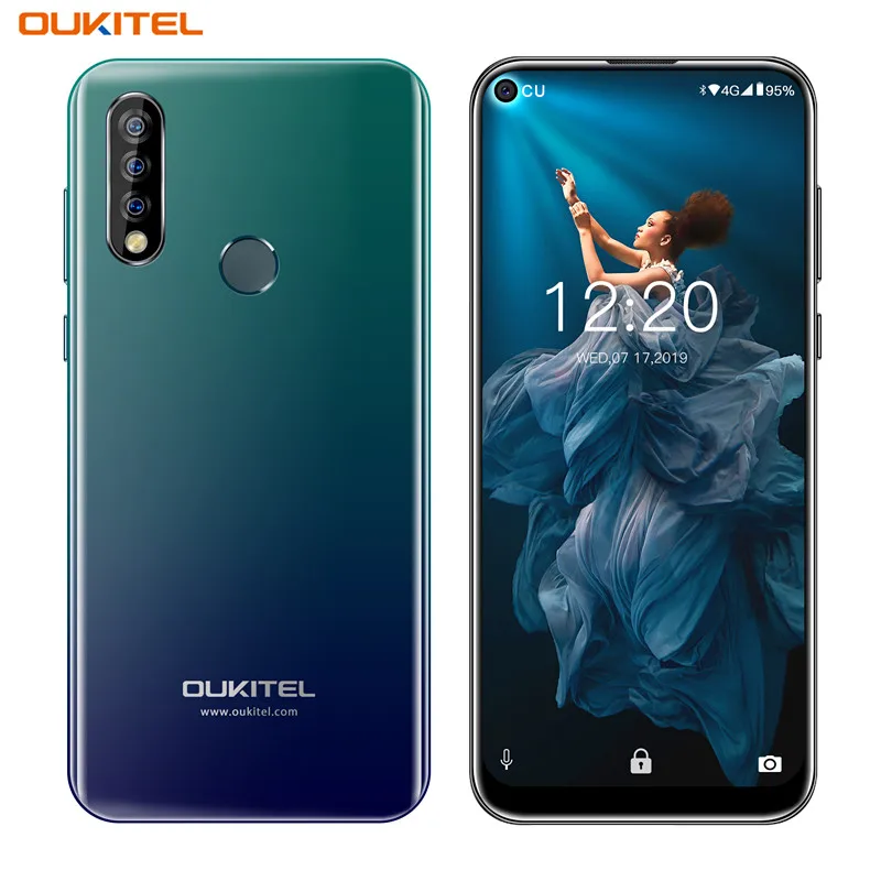 Многоцветный OUKITEL C17 смартфон Face ID 6,35 ''FHD 3 ГБ ОЗУ 16 Гб ПЗУ Android 9,0 MTK6763 Восьмиядерный 13 МП 4G LTE мобильный телефон - Цвет: Многоцветный