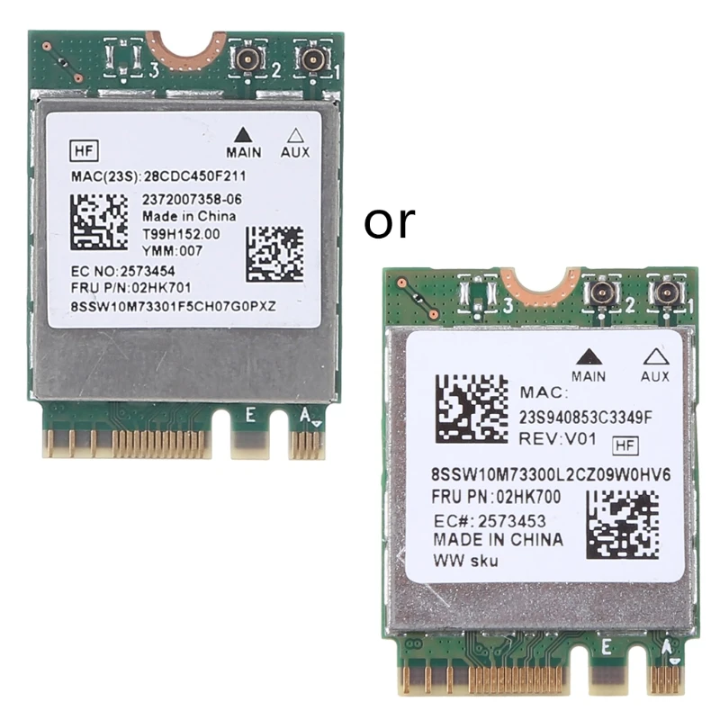 

Updrade Новинка 867 Мбит/с RTL8822CE M.2 BT 5,0 FRU 02HK70 3 WIFI сетевая карта 867 Мбит/с Высокая скорость передачи данных