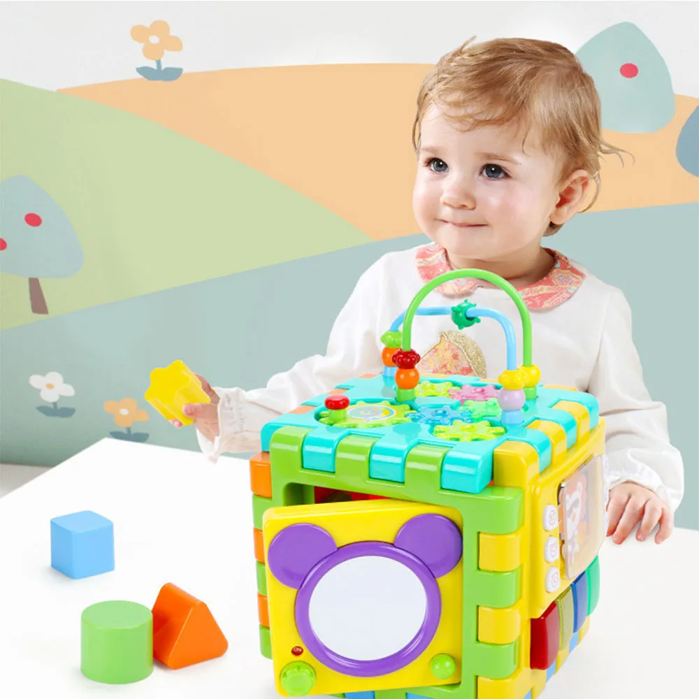 Шестигранник развивающие игрушки 1 2 3 года кубики для детей Шестигранная коробка