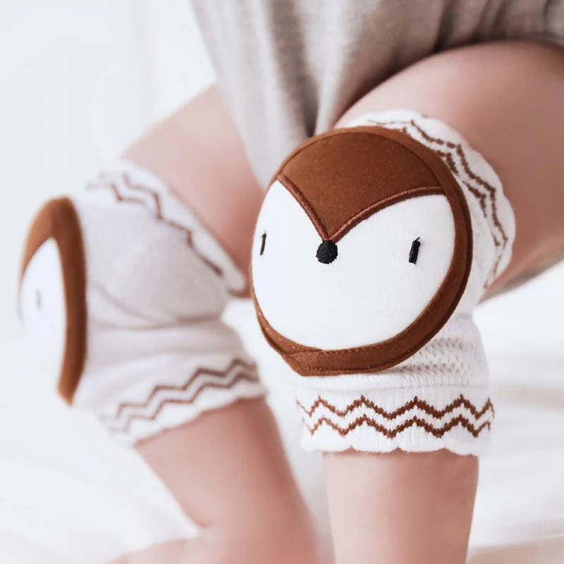 Rodilleras de algod&oacute;n con dibujos animados para beb&eacute;, Protector Flexible de seguridad para gatear, rodilleras cortas para ni&ntilde;os, calentadores de piernas infantiles-0