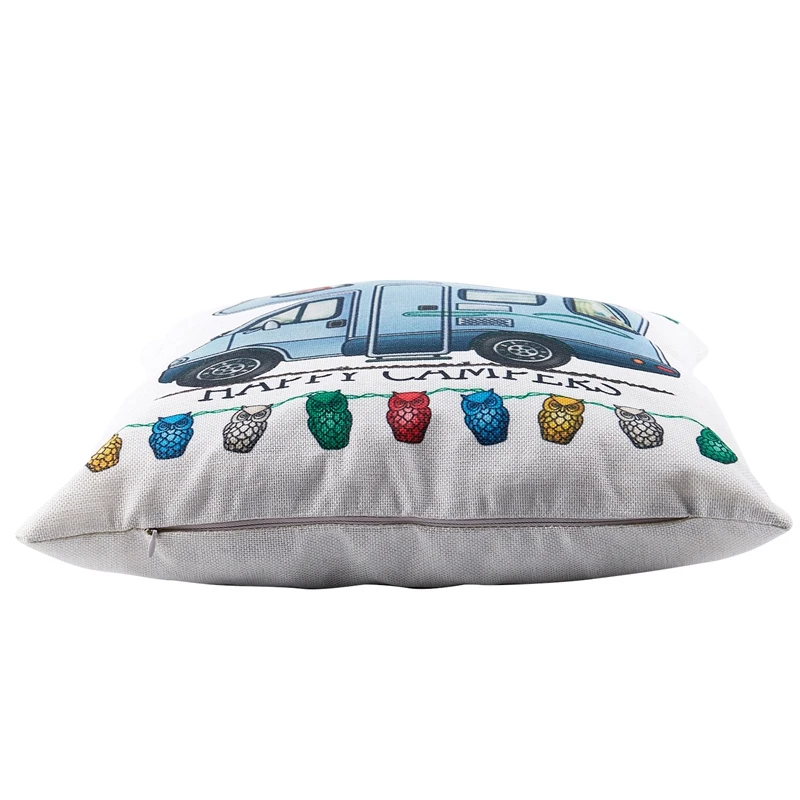 Promotion! Hot New Fashion Happy Campers Cushion Cover Throw Pillow Case Home Decor High Quality 3 | Дом и сад