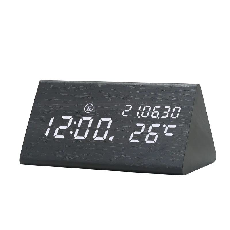 

Electronic Children Alarm Clock Wood Big Numbers Students Use Silent Alarm Clocks Night Light Creative Simple Nordic DD60AC