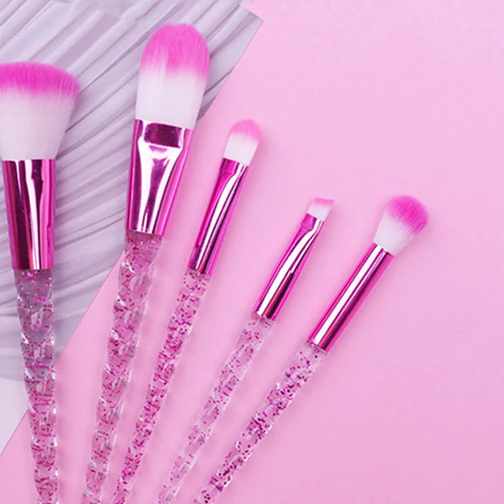 Кристальные кисти для макияжа с бриллиантами 5 шт./компл. пудра тени век кисть