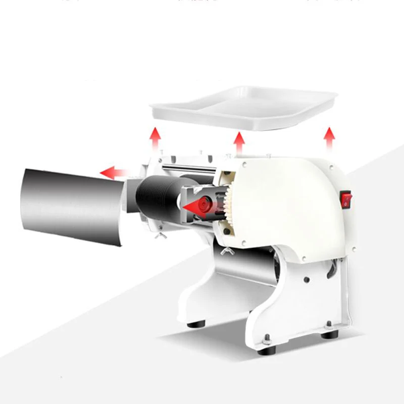 550 Вт Мясорубка Коммерческая овощерезка бытовая машина для резки полностью