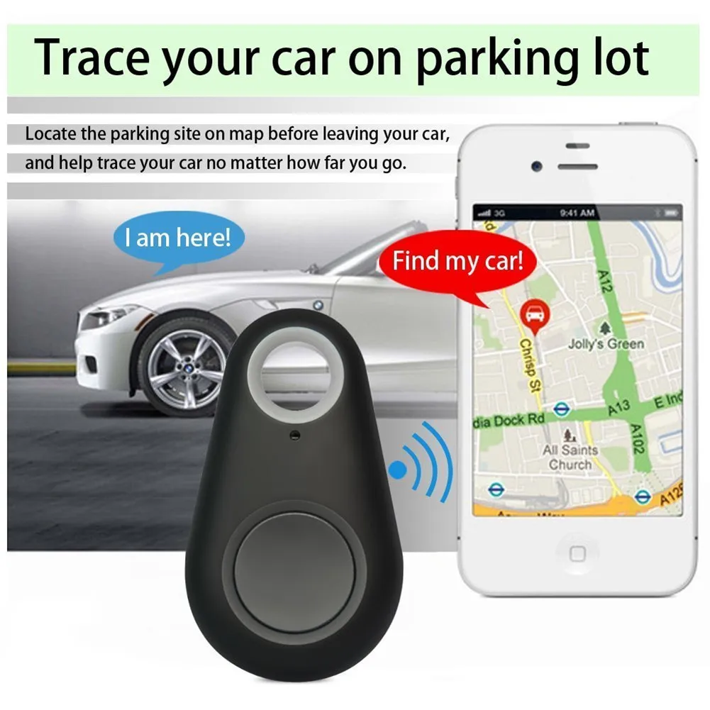 Автомобильный GPS-трекер беспроводной Bluetooth-трекер с сигнализацией для защиты от