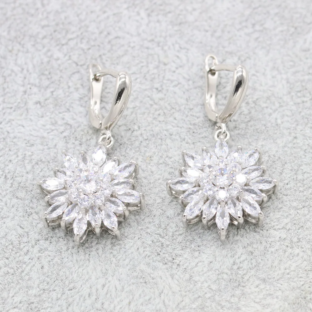 XUTAAYI цветок серебряные Свадебные Ювелирные наборы для женщин Роскошные