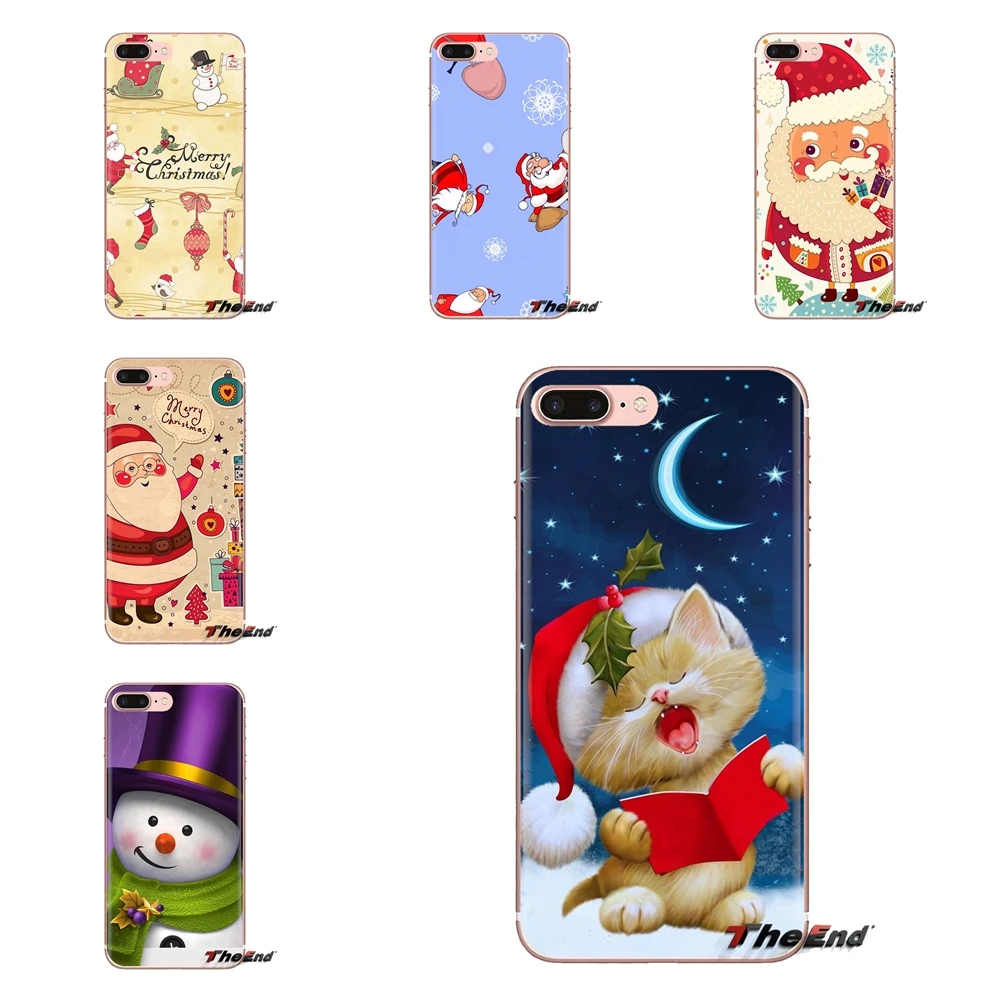 Рождество Санта Клаус Снеговик прозрачный чехол из материала tpu для спортивной