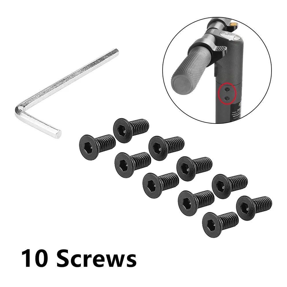 

1Set Electric Scooter Bolts For Ninebot ES1 ES2 ES4 Pole To Base Mounting Screws Kit Stainless Steel Bolts With Wrench Black