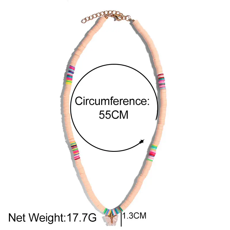 

Kasajewel Resin Multicolor Handmade Bead Necklace For Women Exquisite Butterfly Pendant Necklace 2020 Trendy New Jewelry Gifts