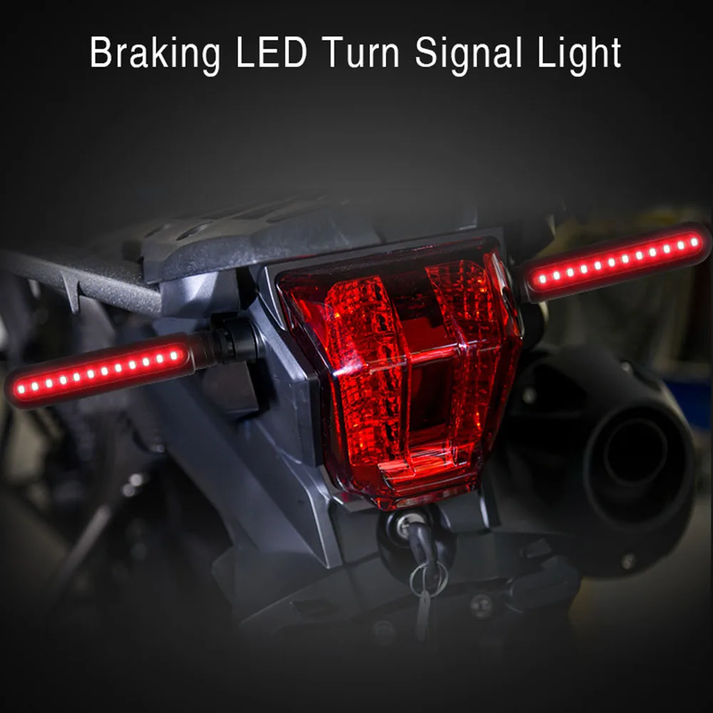 Мотоциклетный задний фонарь с поворотным сигналом 2 шт. светодиодный мигающий