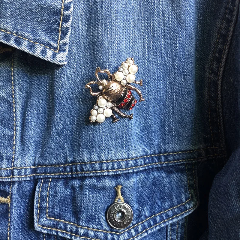 Новинка трендовая большая брендовая брошь в виде пчелы модный искусственный