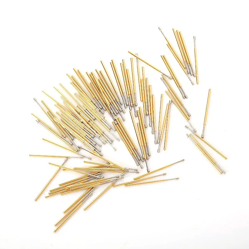 

50-100 Metal Brass Nickel-plated Compression Test Pins P100-G2 Electronic Pogo Pins with 1.36mm Diameter