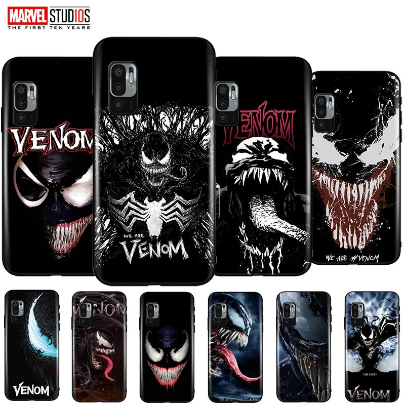 

Venom Phone Case For Xiaomi Redmi Note 10T 5G Soft Funda Cover Marvel Avengers SpiderMan Thor Captain America Deadpool