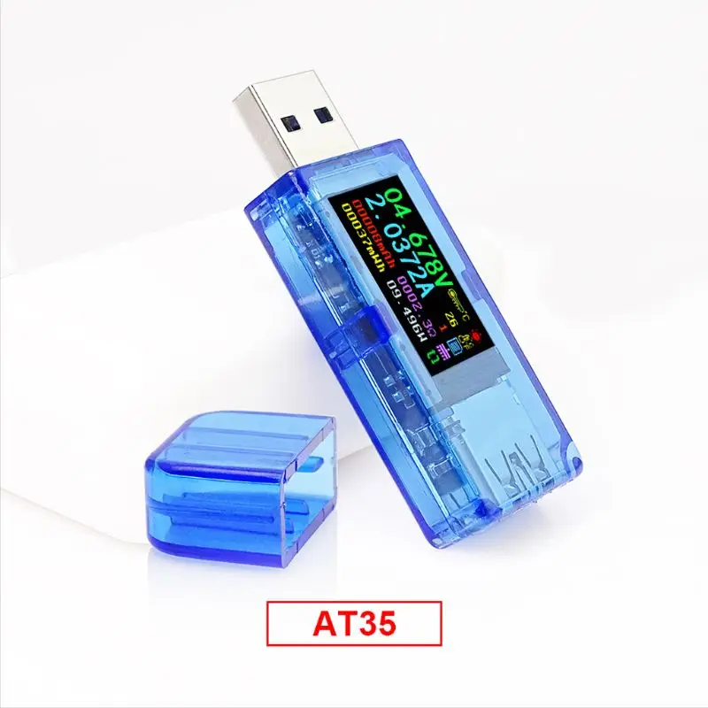 AT35 USB 3.0 LCD Multimeter Voltmeter Ammeter Current Meter Power Bank Tester | Инструменты