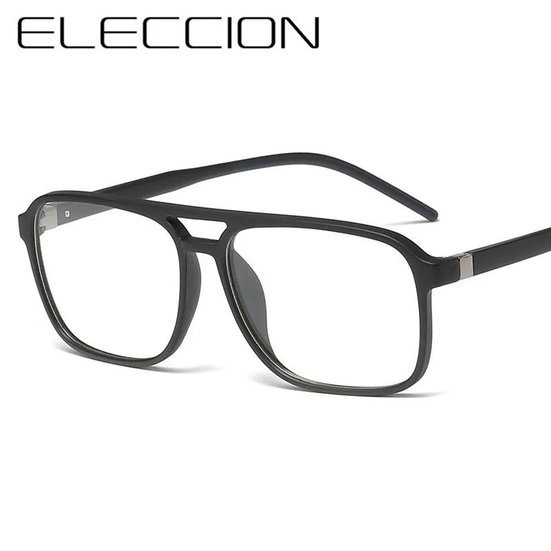 

ELECCION TR90 Optical Glasses Frame Men Full Rim Square Myopia Prescription Eye Glass for Men Double Beam Eyeglasses