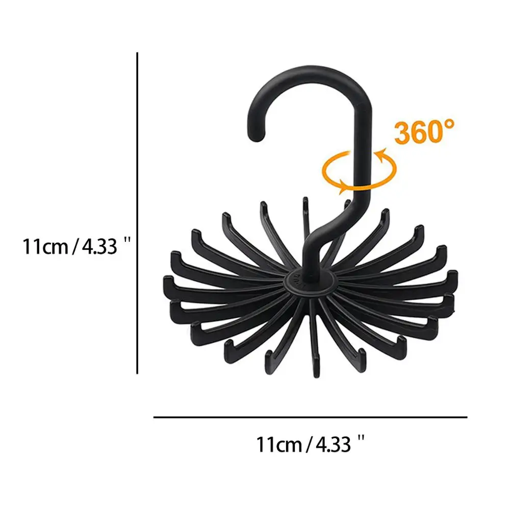Пластиковая портативная вращающаяся на 360 ° стойка для галстуков вешалка