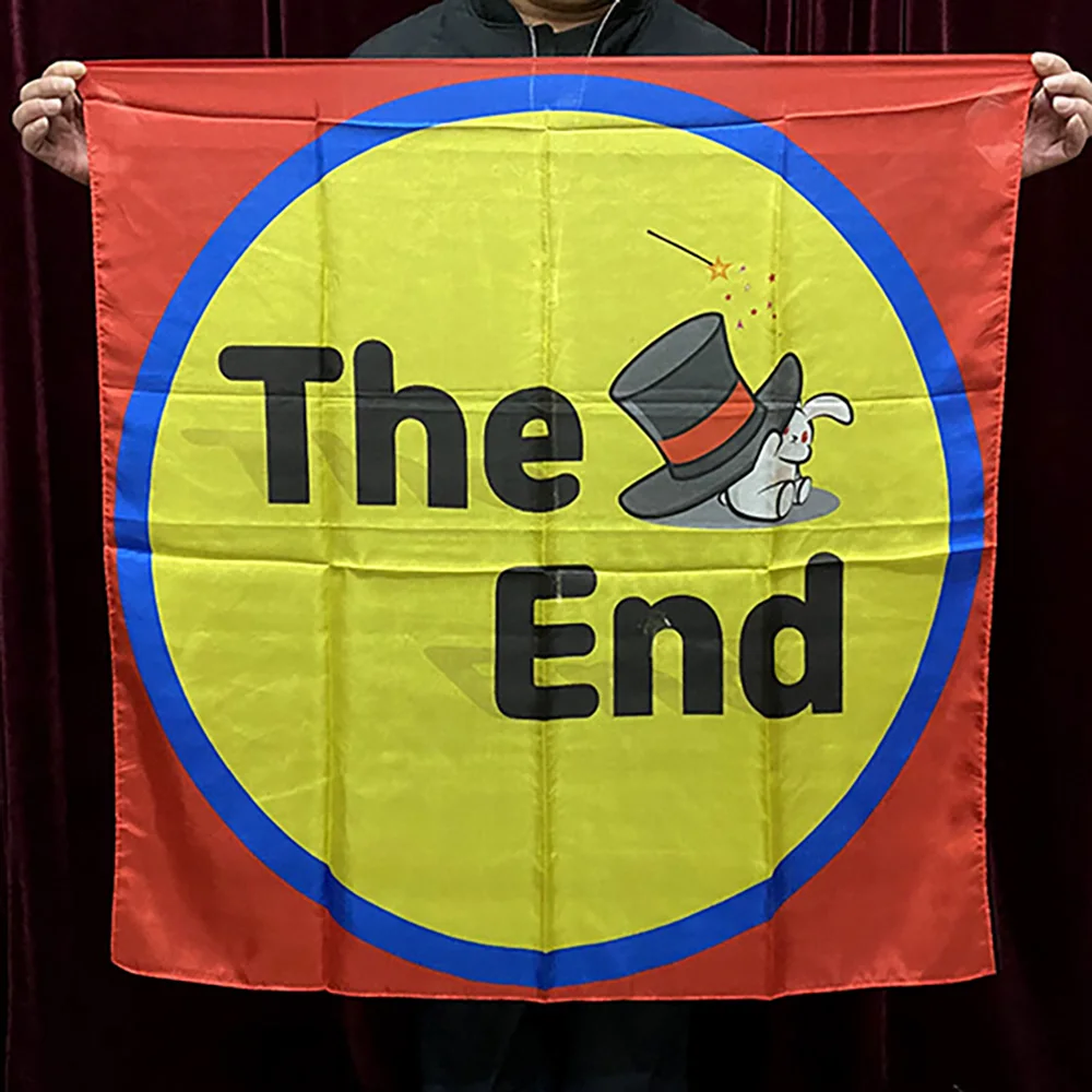 The End Silk (35 Inch) 88*88cm Magic Tricks 100% Silk Close Up Stage Show Ending Tricks Appearing Illusion Gimmick Mentalism